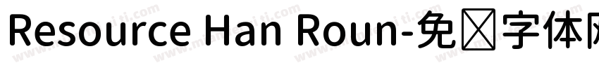 Resource Han Roun字体转换